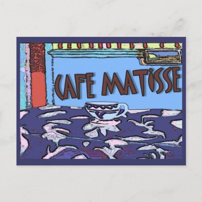 Caffee Matisse Sign Postkarte (Vorderseite)