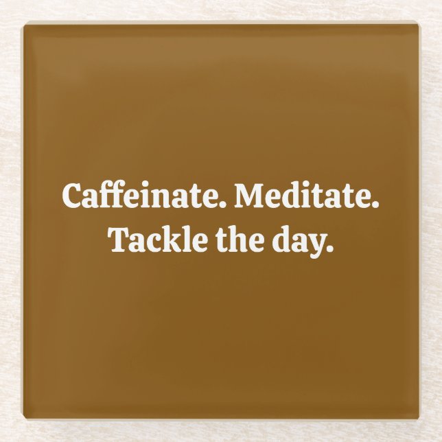 Caffeinat Glasuntersetzer (Vorderseite)