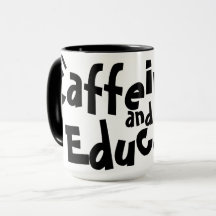 Caffeinate and Educate Funny Sprichwort Lehrer Ges