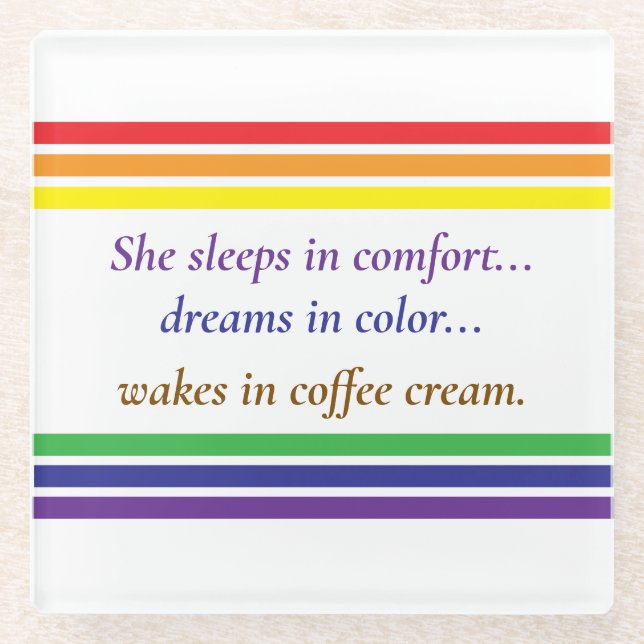 Caffeinated Dreamer Glasuntersetzer (Vorderseite)