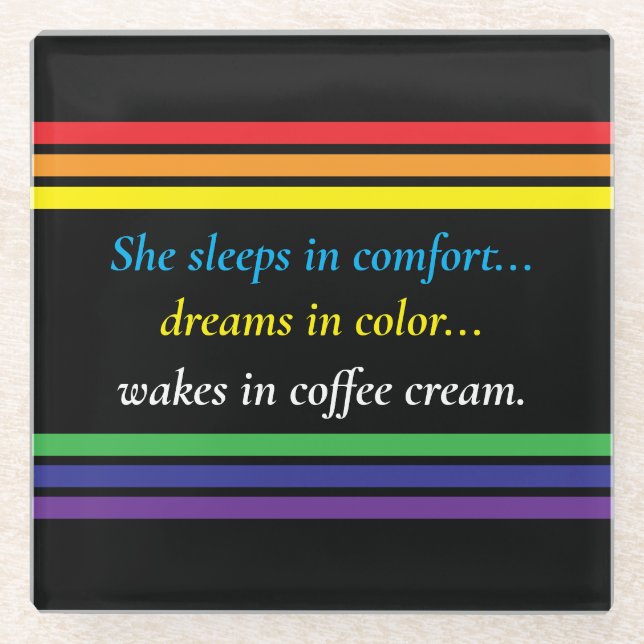 Caffeinated Dreamer Glasuntersetzer (Vorderseite)