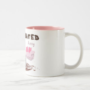 caffeinated Miezekatze Zweifarbige Tasse