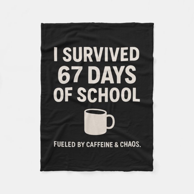 Caffeine And Chaos Funny Teacher Student 6-7 Meme  Fleecedecke (Vorderseite)