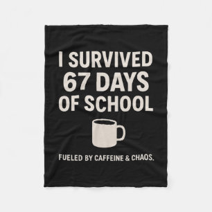 Caffeine And Chaos Lustiger Lehrer Schüler 6-7 Mem Fleecedecke