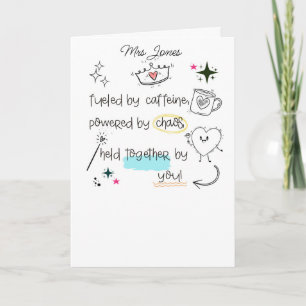 Caffeine Chaos Carte de remerciements SENCO SEN pr