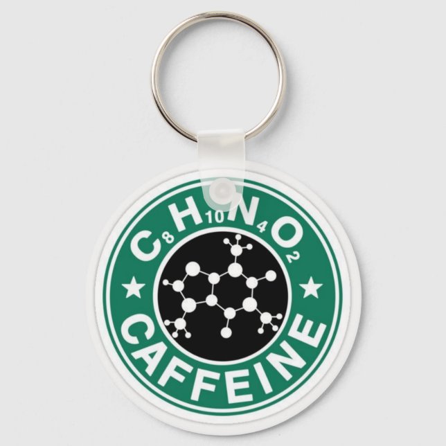 Caffeine Chemistry Schlüsselanhänger (Vorderseite)
