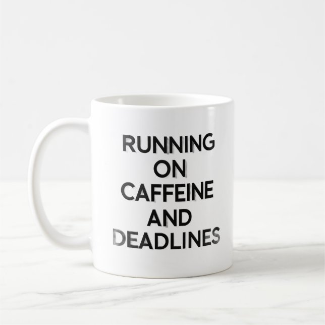 Caffeine & Deadlines Hustle Mug (Gauche)