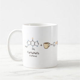 Caffeine Equation–Coffee Powers You Funny Science  Kaffeetasse
