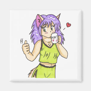 Caffeine Kitty Magnet