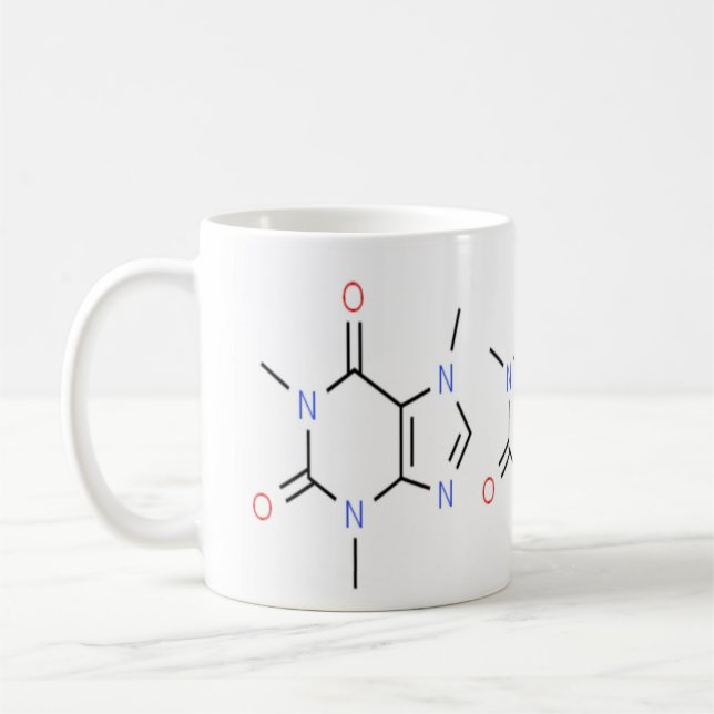 "Caffeine Molecule Chemistry" Kaffeetasse (Links)