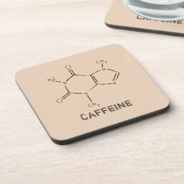 Caffeine Molecule Getränkeuntersetzer (Linke Seite)