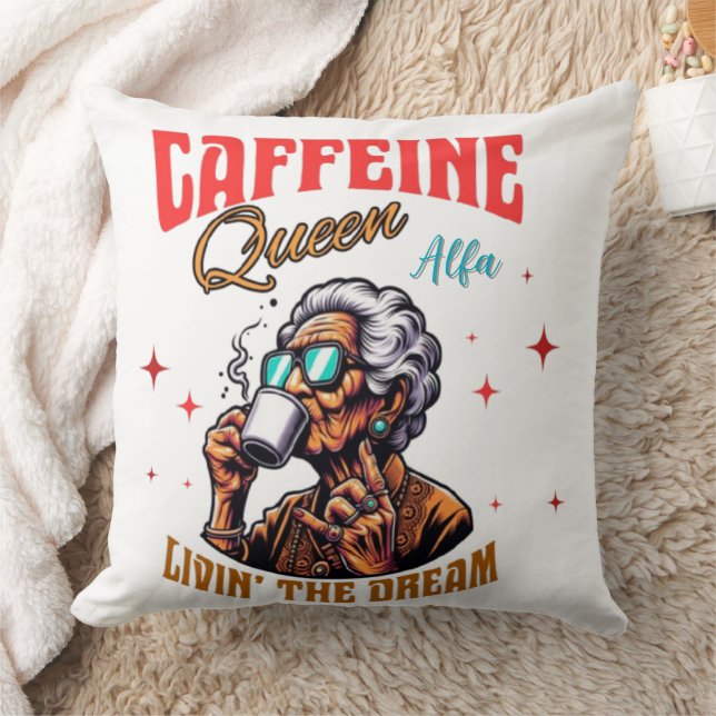 Caffeine Queen Throw Kissen | Gemütlicher Kaffee (Decke)
