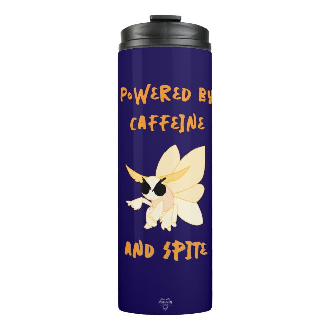 Caffeine & Spite Imperialer Mottenbecher Thermosbecher (Vorderseite)