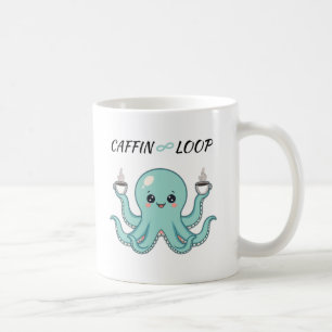 Caffin Loop Kawaii Coffee Mug - Octopus Cute Kaffeetasse