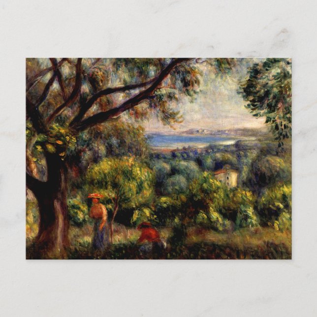 Cagnes Landscape von Renoir, Postkarte (Vorderseite)