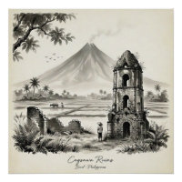 Cagsawa-Ruinen & Mayon-Vulkan Philippinen