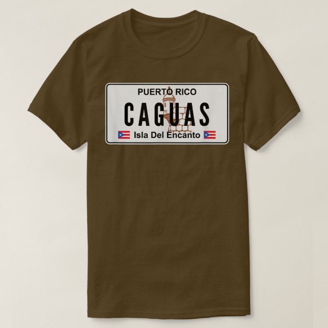 CAGUAS  PUERTO RICO PUERTO RICAN PRIDE BORICUA PLA T-Shirt (Design vorne)