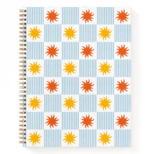 Cahier à carreaux et rayures Sunburst - L