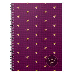 Cahier à carreaux Houndstooth Rose avec Accent Dor