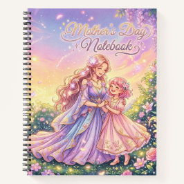 Cahier à couverture souple floral pour la fête des