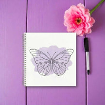Cahier à croquis papillon en lavis à ligne artisti