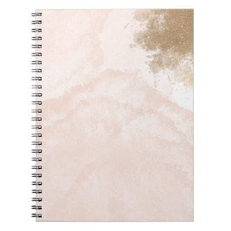 Cahier à éclaboussures marron et bronzé