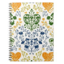 Cahier à motif floral vintage