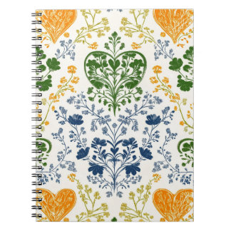 Cahier à motif floral vintage
