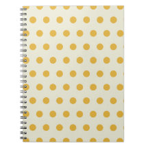 Cahier à motifs de points jaunes sucrés