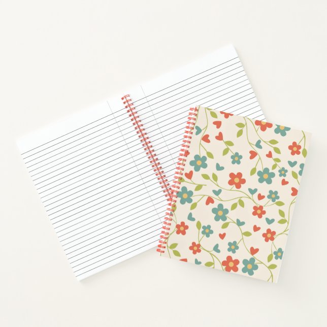 Cahier à motifs floraux (Intérieur)