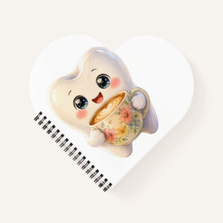 Cahier à personnages Kawaii amateur de café et de 