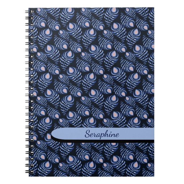 Cahier à plumes de paon bohème (Devant)