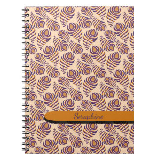 Cahier à plumes de paon bohème