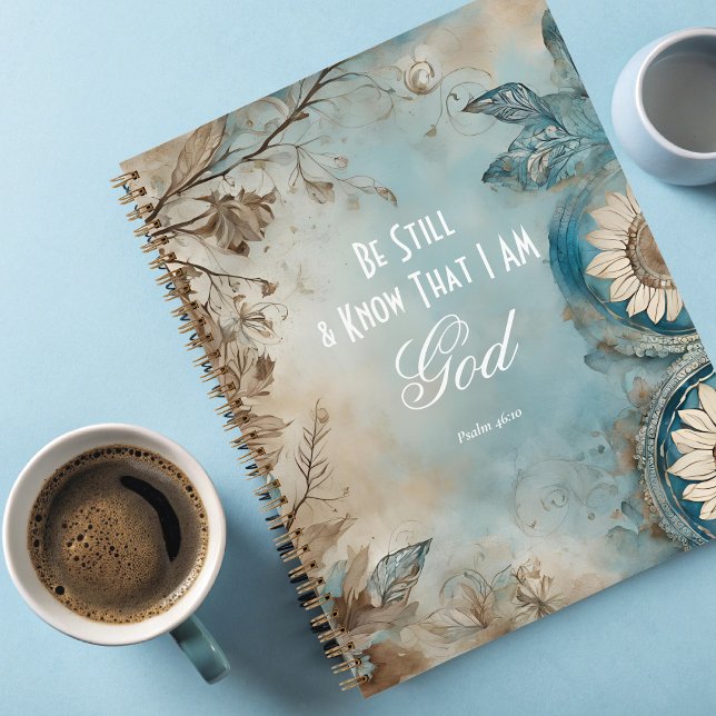Cahier à reliure spirale (Be Still and Know I am God.  Christian Study Notebook)