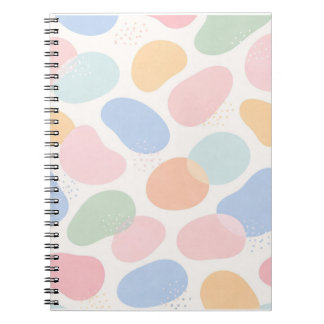 Cahier à reliure spirale à formes abstraites paste