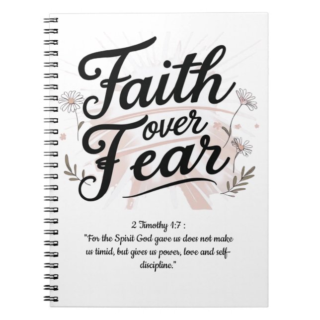 Cahier à reliure spirale avec le verset biblique P (Devant)