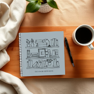 Cahier à reliure spirale avec monogramme pour amat