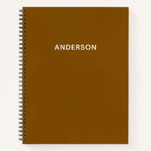 Cahier à reliure spirale avec nom personnalisé