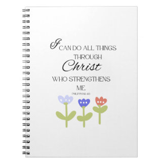 Cahier à reliure spirale avec verset biblique