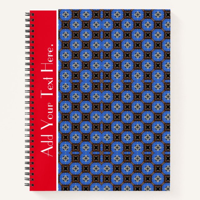 Cahier à reliure spirale Blue Square Design (Devant)