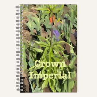 Cahier à reliure spirale Couronne florale Vert imp