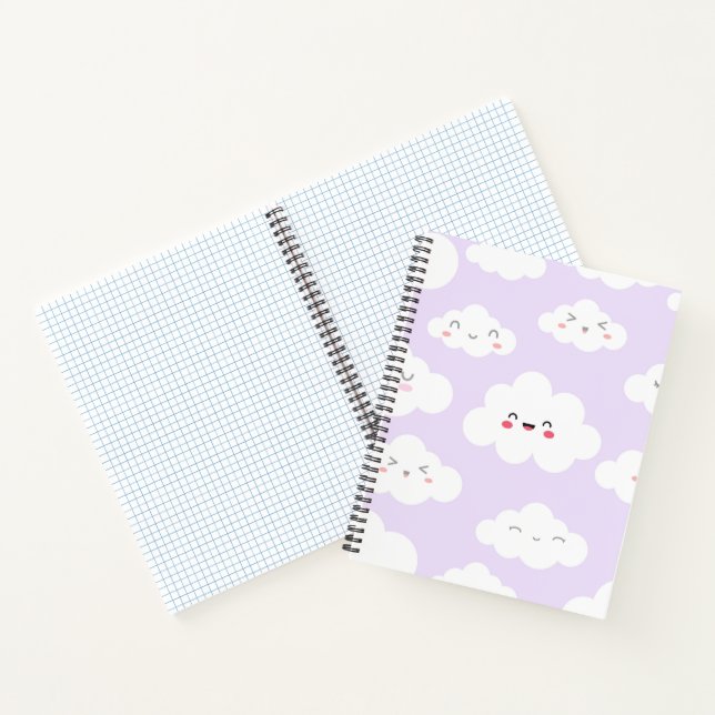 Cahier à reliure spirale de la série Nuages (Intérieur)