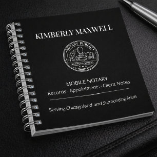 Cahier à reliure spirale de notaire mobile personn