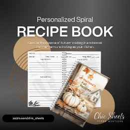 Cahier à reliure spirale de recettes personnalisée
