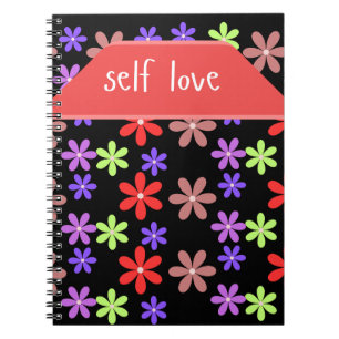 Cahier à reliure spirale Élégant Floral Amour de S