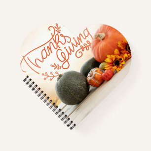 Cahier à reliure spirale en forme de cœur
