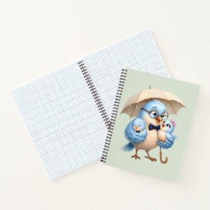 Cahier à reliure spirale Famille Papa Oiseau Journ