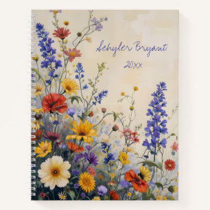 Cahier à reliure spirale Fleurs sauvages