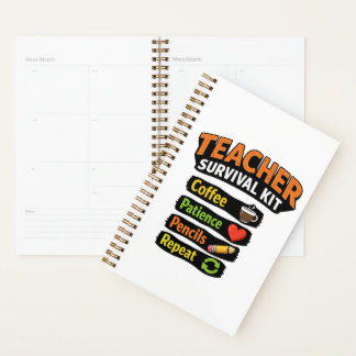 Cahier à reliure spirale Kit de Survie Enseignant