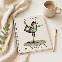 Cahier à reliure spirale « L'équilibre est une pra